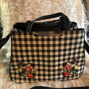 Guess Brittany Checker Small Society Satchel